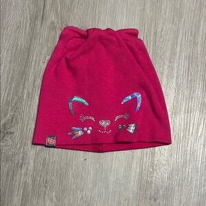Pink Cat Face Beanie